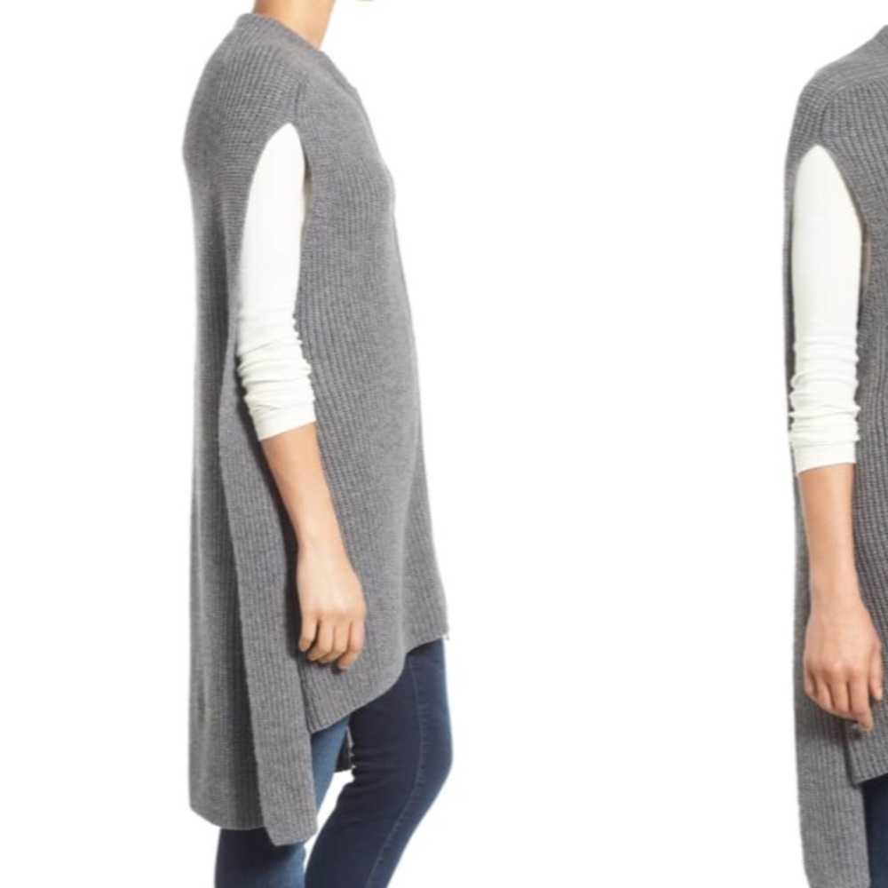 Halogen Knit ZIP Vest -BLACK - Picture 4 of 7